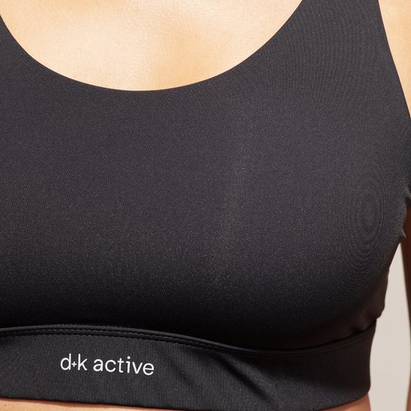 DK Active Essential Crop Sports Bra, Black - NWT - Picture 6 of 6